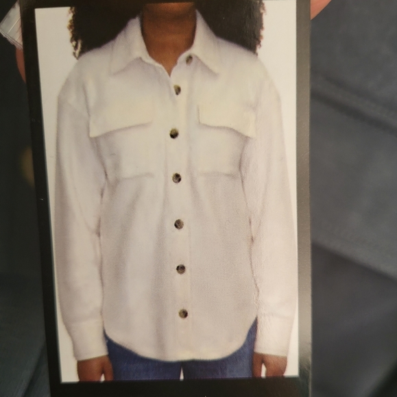 Steve Madden Women Shacket Button Down Long Sleeve Size Large Slate Gray New - Picture 7 of 9